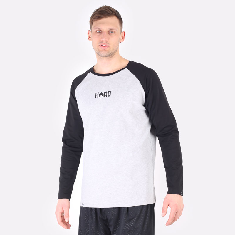 Мужская футболка Hard Logo Longsleeve (Hard grey*)  - цена, описание, фото 3